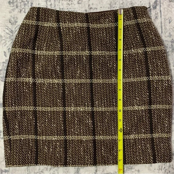 Vintage bebe Brown Tweed Blazer Skirt Suit Set - Picture 12 of 16